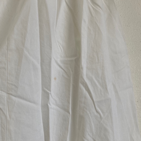 J Crew Women's Contrast-stitch midi skirt in cotton poplin white Size Tall 8‎ - Picture 4 of 8